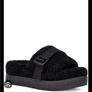 UGG Fluffita Flatform Slide Black